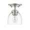 Z-Lite Ashton 1 Light Flush Mount, Brushed Nickel & Clear 460F1-BN - alternate 6
